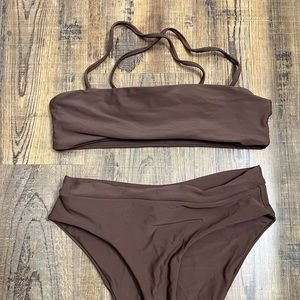 SHEIN brown bikini set